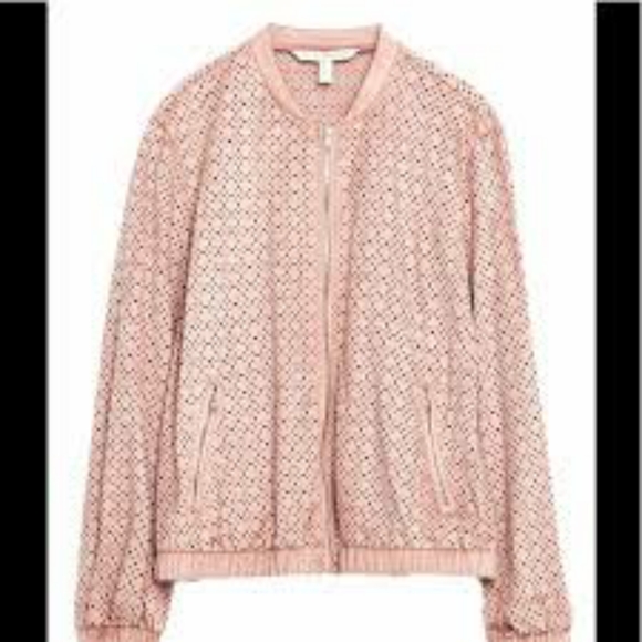 ZARA TRF  Perforated Suede Bomber Jacket - Picture 16 of 16